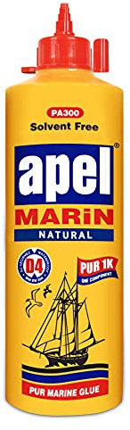 Colla poliuretanica impermeabile (600 ml) - Colla Marina per Barche e Camper - Colla PU naturale per la parte superiore e inferiore della linea di galleggiamento (2 pezzi)