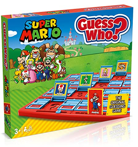 Winning Moves Super Mario Guess Who? Brettspiel, Spielen Sie mit klassischen Nintendo-Charakteren wie Mario, Luigi, Peach, Bowser und Donkey Kong, 2 Spieler ist EIN tolles Geschenk für Kinder ab 3