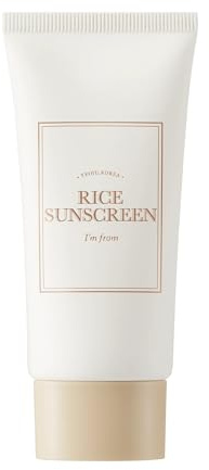 I'm from Écran solaire au riz 50 ml, physique, extrait de riz 41%, oxyde de zinc non nano, respectueux des récifs, protection solaire de la peau