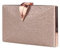 CORIOS Clutch Damen Kette Abendtasche Umhängetasche mit Blatt Schnalle Verschluss Glänzend Schultertasche Portemonnaie Tasche Glitter Handtasche für Hochzeit Abendparty Tanzparty Geburtstag Roségold