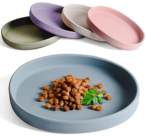 ne&no Futternapf für Katzen [nala Collection] - Flache Futterschale | Silikonnapf Breit | Fressnapf | Katzenfutter Teller