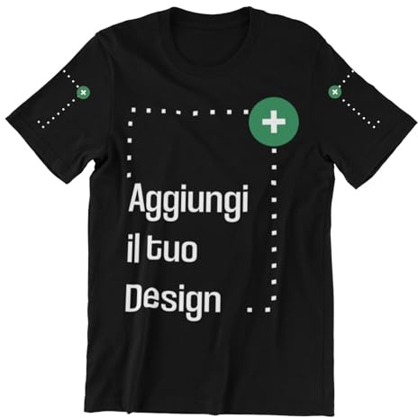 Colorfamily Maglietta Personalizzata Uomo - Magliette Personalizzate con Foto, Logo e Testo - Maglie Personalizzate Stampa Fronte e Retro per Uomo Donna Bambino