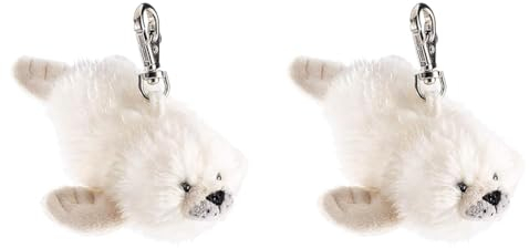 Schaffer Knuddel 220 Plüsch Schlüsselanhänger Robbe Roberta, 8-12 cm (Packung mit 2)