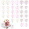 Lot de 30 boules de décoration de gâteaux en plastique transparent pour décoration de gâteau, mariage, anniversaire de mariage, remise de diplôme, fête d'anniversaire