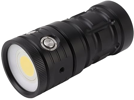 Lampe de Plongée Sous-marine, 18 000 Lumens, étanche à 100 M, avec 3 Modes, Lampe de Poche Sous-marine Rechargeable, Lumière Sous-marine pour Plongée de Nuit, Sports Nautiques