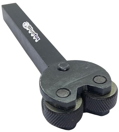 Knurling Tool with Pivoting Head – 2-Wheel Diamond Medium Pattern – 1/2 Square Shank for Lathe & Metalworking | 1.0mm Metric Pitch, Precision Engineering Machine Tool | Accurate Knurling Results