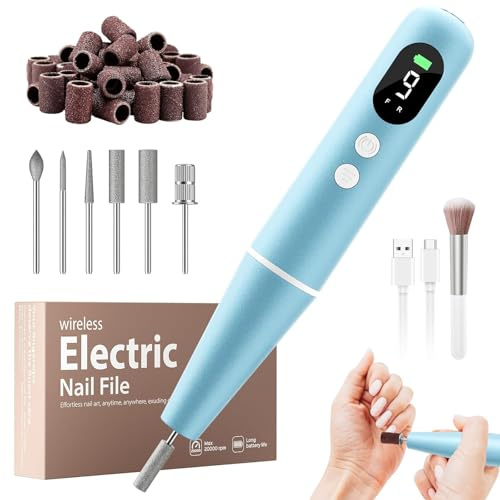 Nail Drill, Electric Nail File, Electric Nail Drill, Nail Files, Nail Files (Blue)