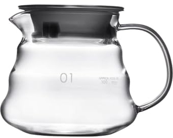 Zambuph Cafetera de vidrio para verter sobre la cafetera Flujos suaves La apariencia de tapa a prueba polvo es única y hermosa. Cafeteras, 450ml, Banda portada