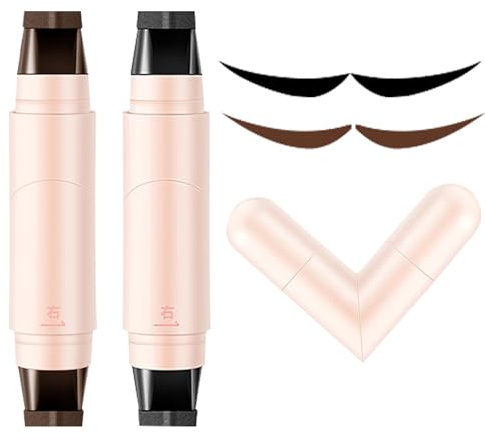 Sellos De Delineador De Ojos 2pcs, Delineador De Ojos De Lápiz Negro, Herramienta De Plantilla De Revestimientos De Larga Duración, Bolígrafo De Línea Multifuncional Para Mujeres Maquillaje Precisos