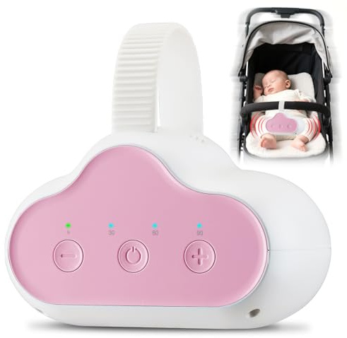 Jkevow Baby Rocker, Dondola Passeggino Ricaricabile con 3 Intensità di Dondolo Regolabili e Timer da 30, 60 e 90 Minuti, Dondola Delicatamente Passeggino