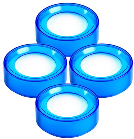 PACKOVE 4pcs Blue Finger Moistener Sponge for Money Handling, Cashier Finger Wet Pads Sponge Tips for Office Money Counting and Financial Use
