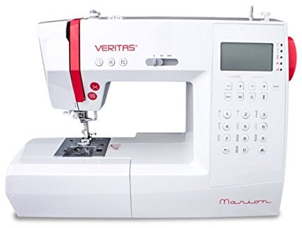 VERITAS Nähmaschine Marion I Computer-Nähmaschine I 310 Programme inkl. Speicherfunktion I Stiche spiegeln I Auto-Fadenspannung & Einfädelhilfe I Fadenabschneider I LCD-Display & LED-Nählicht (weiß)