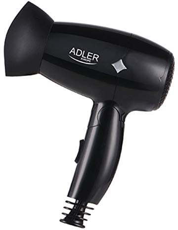ADLER asciugacapelli 1200W, 2 livelli di temperatura, design compatto