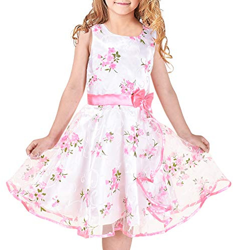 Sunny Fashion Vestido para niña 3 Capas Girasol Ola Pageant Dama de Honor 9-10 años