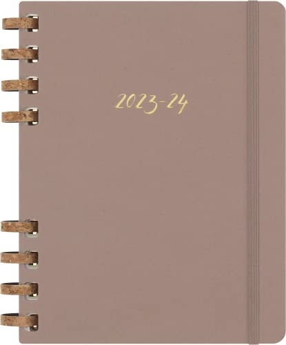Moleskine Akademischer Monatsplaner 2023 -2024, 12-Monats-Wochen-und Monatsplanner, Universitätskalender mit Festem Einband, Größe: XL 20 x 25 cm, Crush Almond