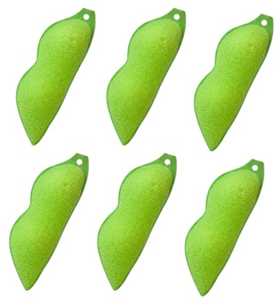 6 Pièces Eponge Brosse Bouteille, Brosse de Nettoyage de Bouteilles, Beans Shaped Bottle Cleaning Sponge, Brosse À Bouteille d'eau pour Vaisselle, Nettoyage Facile de la Brosse de Cuisine