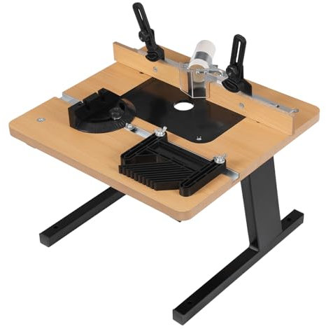 Fridgestea Router Table with Stand, Adjustable Fence, Universal Benchtop Router Table for Woodworking