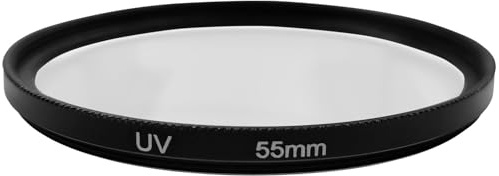55 mm UV-filter för Canon/Nikon/Sony/Fujifilm/Sigma/Tamron kameralins och andra fler generiska varumärken (Filter-55)