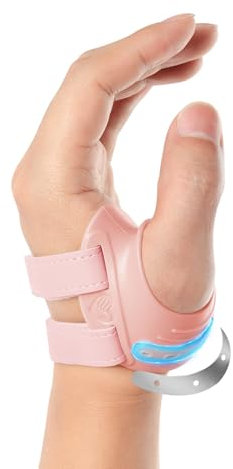 FORTEMOTUS Daumenorthese Links, Daumensattelgelenk Bandage CMC Ortho Daumen Schiene zur Stabilisierung Karpometakarpalgelenks und Schmerzlinderung bei Rhizarthrose, Arthrose(Rosa, M, 17.8-23 cm)