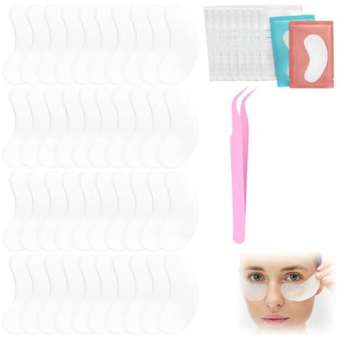 RTRTGS 50 Paia di Patch Gel per Occhi Senza Pelucchi per Estensione Ciglia, Senza Gel, Sotto lo Strumento di Bellezza, Ideale per Tinta e Scovolini, Per L'estensione delle Ciglia Personale