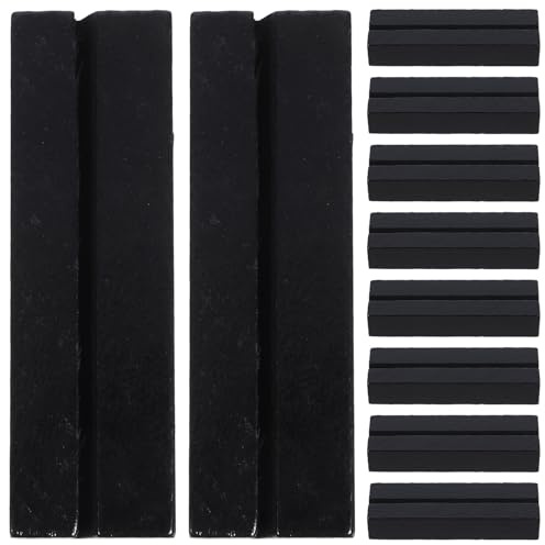 Toyvian Portatarjetas de Madera Rústica 10 Piezas Soporte para Fotos y Tarjetas de Mesa Negro Expositor para Nombres y Notas Adecuado para Cafeterías y Tiendas