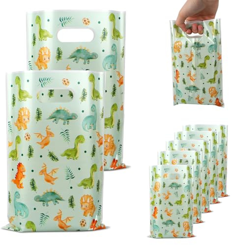 50 St Dinosaurie-godispåsar, 25x16,5 cm Dinosaurie-godispåsar med Handtag Godisförpackning Dinosaurietema-Festgåvor till Födelsedagsbabyshower