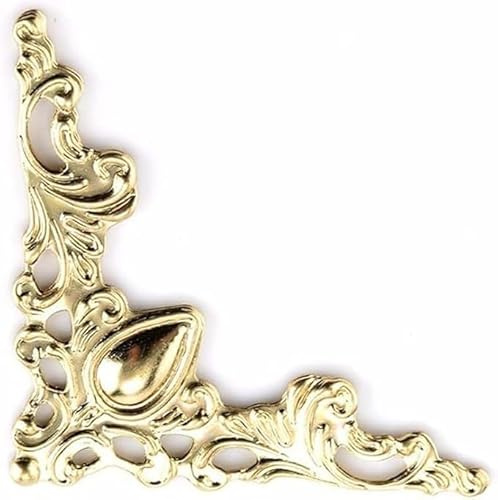 30 Stück dekorative Eckenschutz, antiker Kantenschutz, Scrapbooking, Alben, Verzierung, Fotorahmen, Schmuckschatulle, dekorative Ecke (Gold)