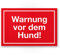 Komma Security Warnung vor dem Hund Schild - 30 x 20 cm Hinweisschild wetterfest Hundeschild Gartentor Einfahrtstor die Haustür Türschild Abschreckung Warnschild Einbruchschutz