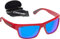 Cressi Ipanema Sunglasses Gafas de Sol Deportivo, Adultos Unisex, Rojo/Lentes espejadas Azul, Talla única