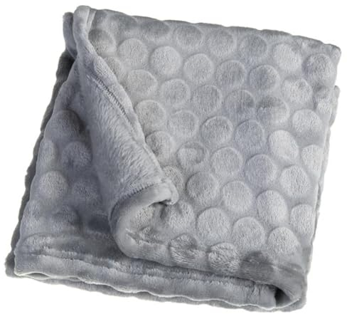 Clair de Lune Marshmallow Soft Baby Pram Blanket 90 x 70 cm (Grey)
