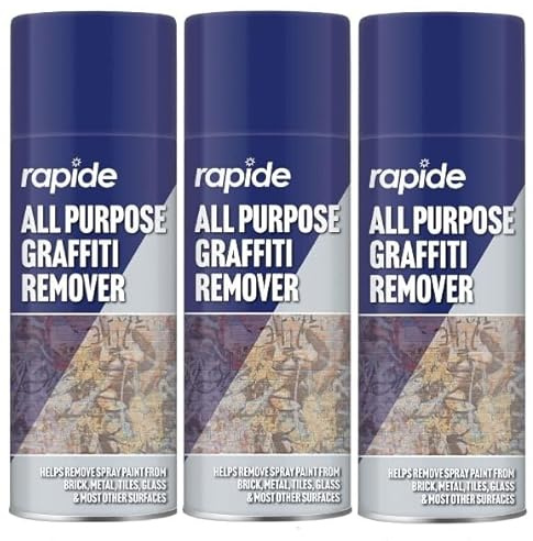 AMBERLINNEN LTD 6 X 250ML GRAFFITI REMOVER SPRAY REMOVE STICKY METAL PAINT CANS PEN CHEWING GUM