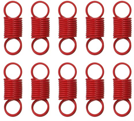 QUARKZMAN 20 Piezas de Topes de Cuentas, Mini Abrazaderas de Resorte para Joyería de Cuentas, Topes de Metal para Hacer Manualidades de Joyería, Rojo