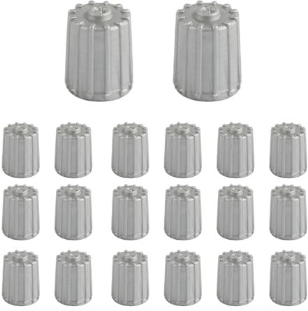 GroveEss 20PCS Plastic Tire Valve Caps,Universal Dust Proof Car Tyre Caps Cover with O-Ring,Grey Dust Caps Auto Accessories for SUV Motorbikes Motorcycles Trucks Bikes Bicycles