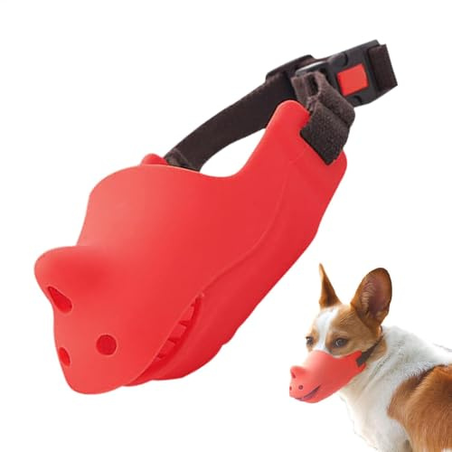 Museruola per cani | Copertura traspirante in silicone maschera paradenti – Maschera confortevole senza abbaiare, copertura regolabile per bocca impedisce morsi leccate e masticazione