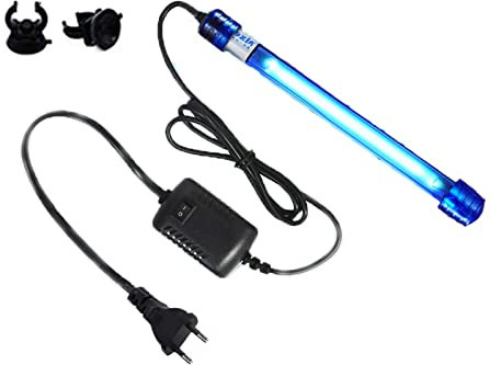OsAtNb Clarificateur d'eau UV pour aquarium, algues claires, vertes, propres, pour la maison, stérilisateur UV, cuisine, niche pour chien, anti-bactéries, lampe UV pour réservoir filtrant, bassin