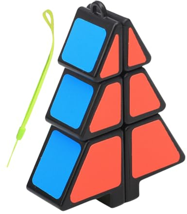 Cube Fidget - Cubo Di Velocità A Forma Di Albero Di Natale, Giocattolo Puzzle Ultra-liscio 1X2X3 | Portachiavi Con Ciondolo Festivo Creativo Per Bambini, Adolescenti, Adulti, Divertente Gioco Di Decor
