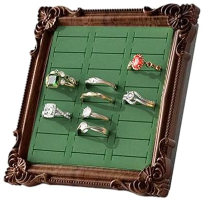 Portaanelli di fidanzamento – Organizzatore gioielli vintage – Portagioie per anelli, per orecchini, collana, camera da, matrimonio, compleanno, camera da, parrucchiere, fidanzamento