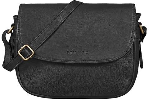 STILORD 'Loreen' Frauen Handtasche Klein Leder Tasche Damen Umhängetasche zum Ausgehen Elegante Abendtasche Partytasche Freizeittasche Echtes Vintage Leder, Farbe:schwarz