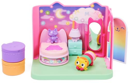 Gabby’s Dollhouse, Sweet Dreams Bedroom with Pillow Cat Figure and 3 Accessories, 3 Furniture and 2 Deliveries, Kids Toys for Ages 3 and up