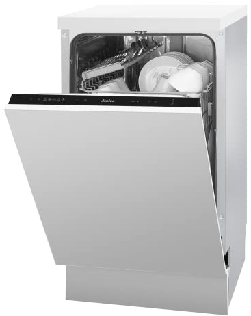 Amica EGSPV 587 915 Einbau-Geschirrspüler / vollintegrierte Spülmaschine (ohne Möbelfront) / 45cm Breite / 5 Programme / Aquastopp / Besteckkorb
