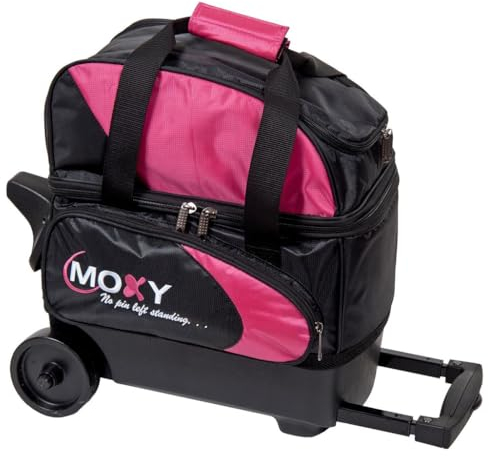 Bowlerstore Products Moxy Bowlingtasche mit Rollen, Pink/Schwarz