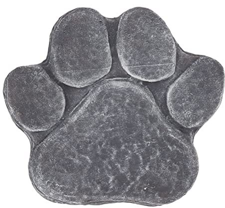 Jeanoko Pietra Commemorativa con Impronte di Zampe di Cane, Scritta Fai da Te, Marcatore per Tomba di Cani, Monumento per Animali Domestici, Prato All'aperto, Patio, Stile Europeo,