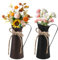 PRITOK Lot de 2 vases décoratifs vintage en métal - Vase décoratif - Seau à fleurs - Décoration de table - Pot à lait galvanisé de style rétro - Vase décoratif de style maison de campagne pour bureau,