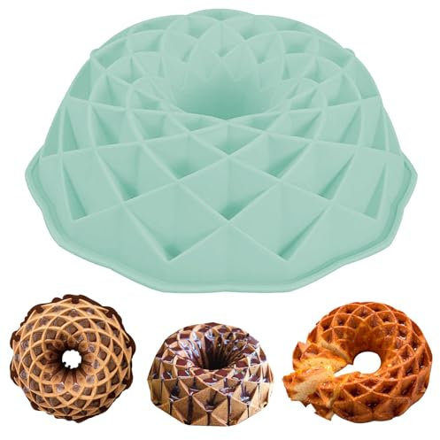 TenaLucy Stampi in Silicone per Dolci,Antiaderente Stampo silicone Tortiera Silicone Teglie Antiaderenti,per Teglia Torta Pasticceria Fai Da Te(Blu)