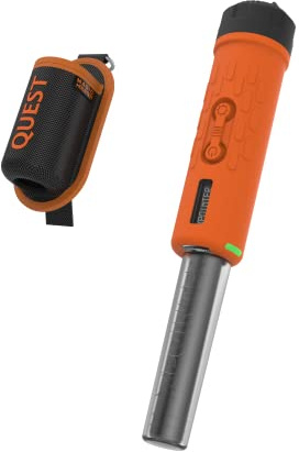Quest XPointer Max Pinpointer Metalldetektor mit Magic Holster, wasserdicht, eingebauter Akku