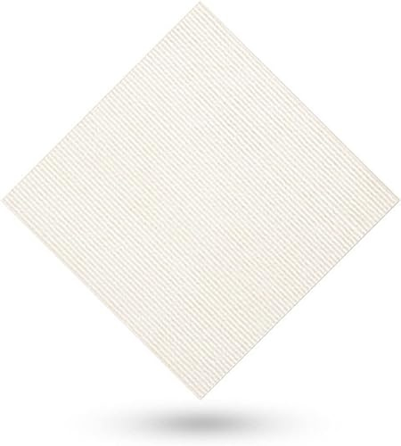 Mattplattor, lätta att dra av och fästa golvplattor, 12x12 tum tvättbar mångsidig fyrkantig golvmatta for husdjur(Rice White)
