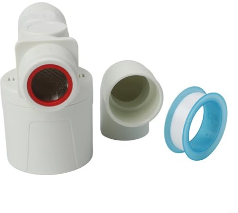 Vanne à flotteur 2,5 cm avec entrée d'eau latérale, contrôle automatique du niveau d'eau pour remplissage du réservoir, design intégré, nylon PA66 de qualité alimentaire et acier inoxydable, (B)