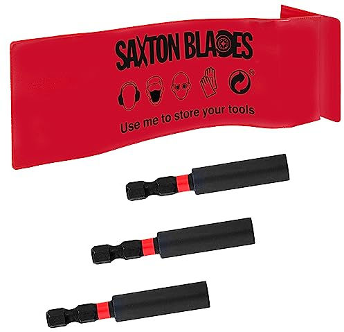 Saxton Impact Duty Screwdriver Drill Driver Strong Magnetic Bit Holders 1/4 Inch Hex Shank Fit Bosch Makita Milwaukee Dewalt etc … (3 Pack)