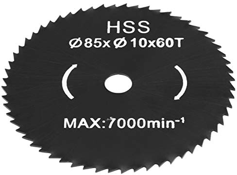 Mini hoja de sierra circular de acero de alta velocidad disco de corte negro 85 * 10mm 60 dientes Mini disco de corte de hoja de sierra circular