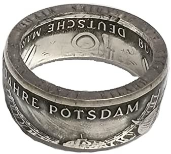 Münzring 10 Mark 1993 1000 Jahre Potsdam Silber 625er Größe 56 bis 72